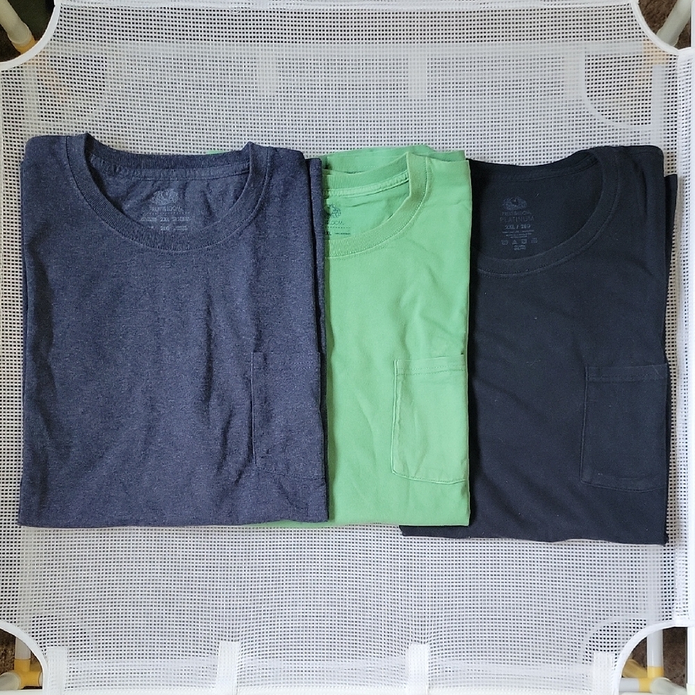 Set of 3 T-Shirts - Blue, Green & Black